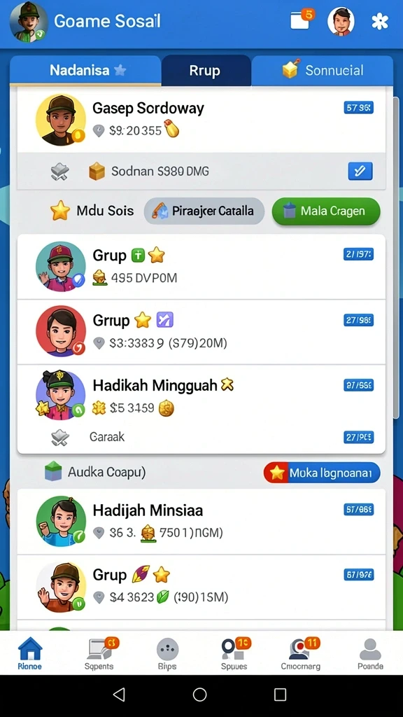 Tampilan antarmuka slot828 di Android